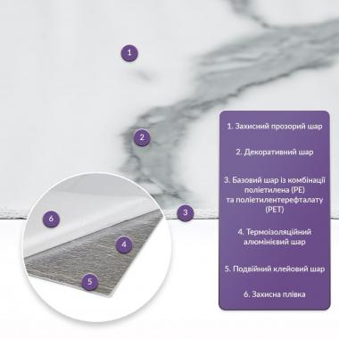 Самоклеящаяся стеновая PET плитка в рулоне 600х3000х2мм SW-00001690