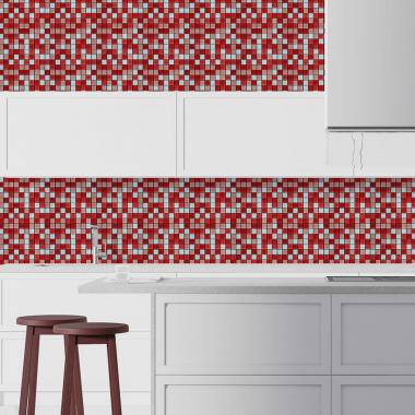 Мозаика из декоративного стекла 298х298х4,5мм Красная SW-00002367