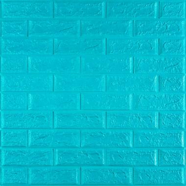 3D панель самоклеюча 700х770х5мм цегла Бірюза (002-5) SW-00000084