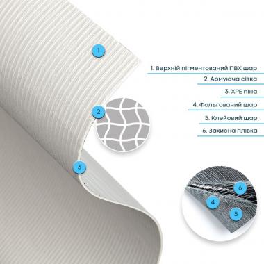 Самоклеюча гнучка штукатурка в рулоні 600х3000х2,5мм Біло-молочна SW-00002995