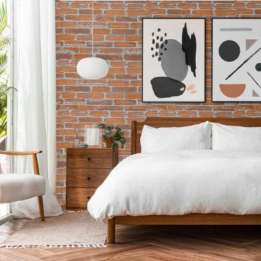 Самоклеющаяся 3D панель 3080х700х3мм Рыжий Екатеринославский Кирпич SW-00001762