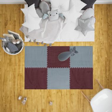 Пол-пазл плюшевый 60х60х1см Светло-серый (D) SW-00002081