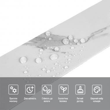 Молдинг виниловый самоклеющийся 5000х100х2мм Глянцевый (D) SW-00001791