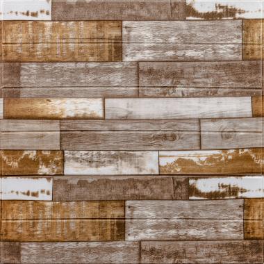 Самоклеющаяся декоративная 3D панель 700x700x5мм Коричневое дерево (049) SW-00000152