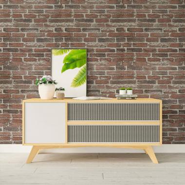 Самоклеющаяся 3D панель 3080x700x3мм Красный Екатеринославский Кирпич SW-00001761