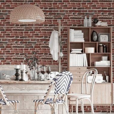 Декоративна 3D панель самоклейка 700х770х5мм Цегла червона Катеринославська (043) SW-00000031