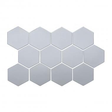 Дзеркальний декор акриловий самоклеючий 125*105мм срібло,12шт (D) SW-00002513