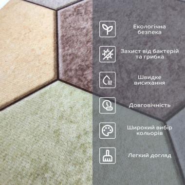 Вологопоглинаючий килимок 380х580х3мм Шестикутники (D) SW-00001571