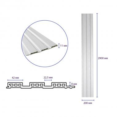 Рейка декоративна WPC стінова 200х11х2900мм SW-00003011