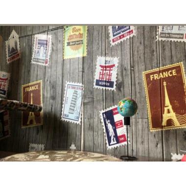 Самоклеющаяся 3D панель 700х700х4мм Почтовые марки (091) SW-00001152