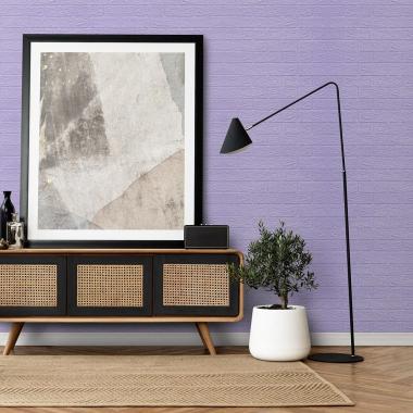 Самоклеющаяся 3D панель 3080х700х3мм Светло-фиолетовый кирпич SW-00001758