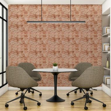 Декоративная 3D панель самоклейка 700x770x5мм Мрамор красный (кирпич) (063) SW-00000035