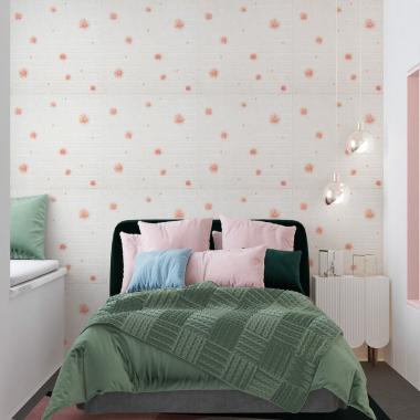 Панель стінова 3D 700х700х4мм Рожеві квіти SW-00001978