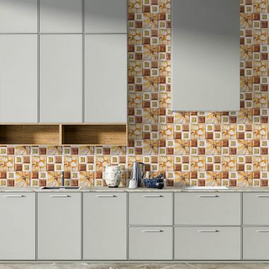 Декоративная ПВХ плитка на самоклейке 300х300х5мм Масляные краски, цена за 1 шт. (СПП-608) SW-00001138