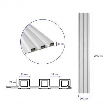 Рейка декоративна WPC стінова 200х27х2900мм SW-00003005