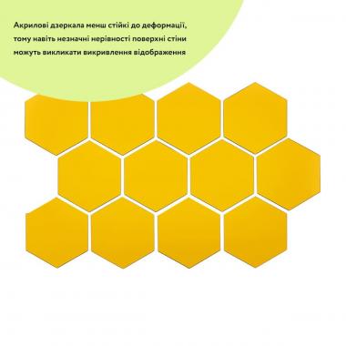 Зеркальный декор акриловый самоклеющийся 85*95мм золото, 12шт (D) SW-00002516