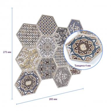 Декоративная ПВХ плитка на самоклейке 275х285х4мм Соты, цена за 1 шт. (СПП-504) SW-00000673