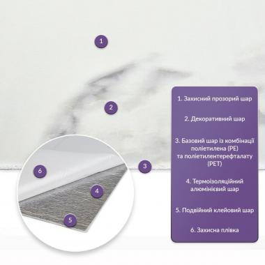 Самоклеящаяся стеновая PET плитка в рулоне 600х3000х2мм SW-00001703