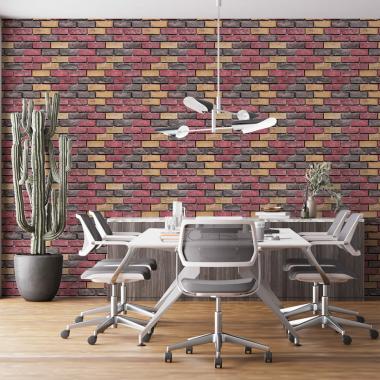 Обои самоклеющиеся 2800х500х1,5мм Красный екатериновлавский кирпич (D) SW-00001944