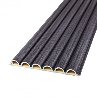 Рейка декоративная WPC круглая стеновая 3000х152х15мм Графит SW-00001873