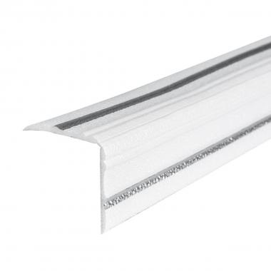 Плінтус РР самоклеючий 2300х140х4мм Білий з сірою смужкою (D) SW-00001809