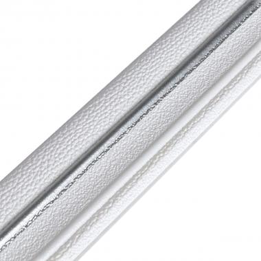 Плінтус РР самоклеючий 2300х70х4мм Білий з сірою смужкою (D) SW-00001833